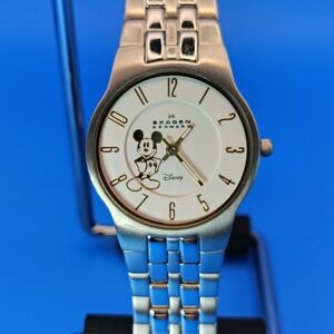 Vintage 2007 Skagen Denmark Disney Mickey Mouse 30mm Women's‎ Quartz Watch New